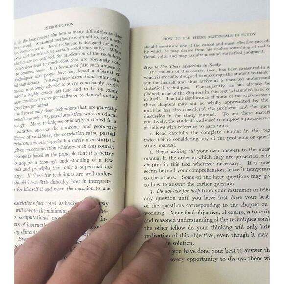 A First Course in Statistics E. F. Lindquist Revised Edition 1942 Hardcover - Picture 12 of 13